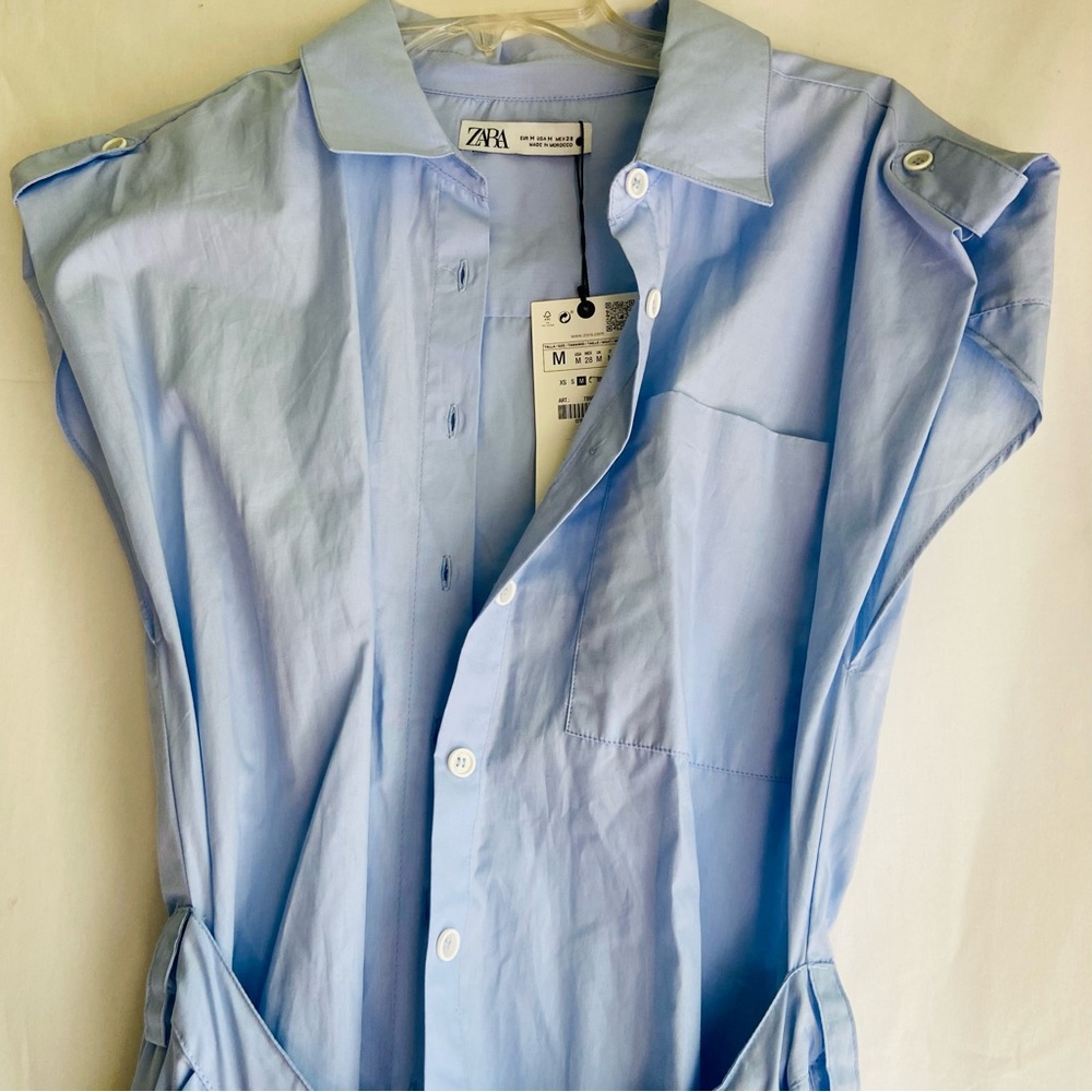 Zara Light Blue Midi Dress
